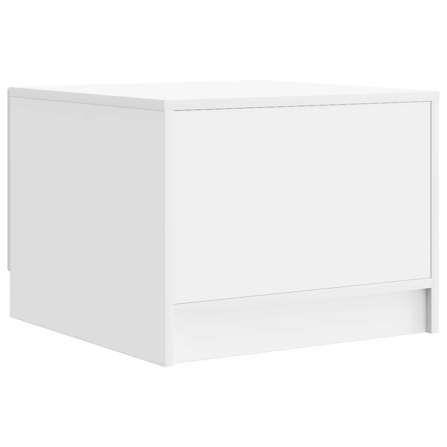 Salontafel met lade Wit 49 x 50 x 37 cm Bewerkt hout