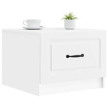 Salontafel met lade Wit 49 x 50 x 37 cm Bewerkt hout