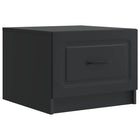 Salontafel met lade 49x50x37 cm zwart bewerkt hout