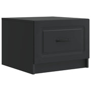 Salontafel met lade 49x50x37 cm zwart bewerkt hout