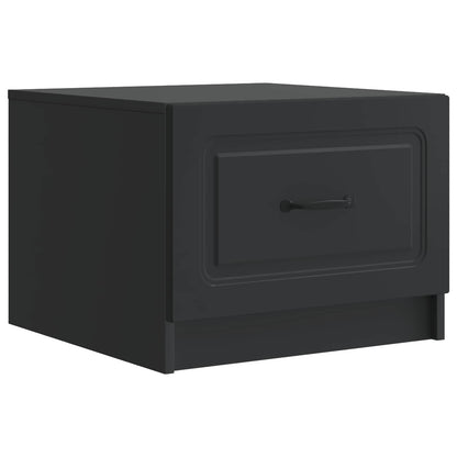 Salontafel met lade Zwart 49 x 50 x 37 cm Bewerkt hout