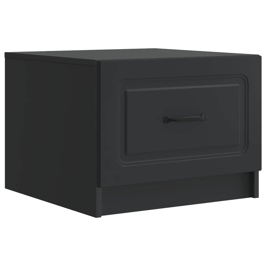 Salontafel met lade Zwart 49 x 50 x 37 cm Bewerkt hout
