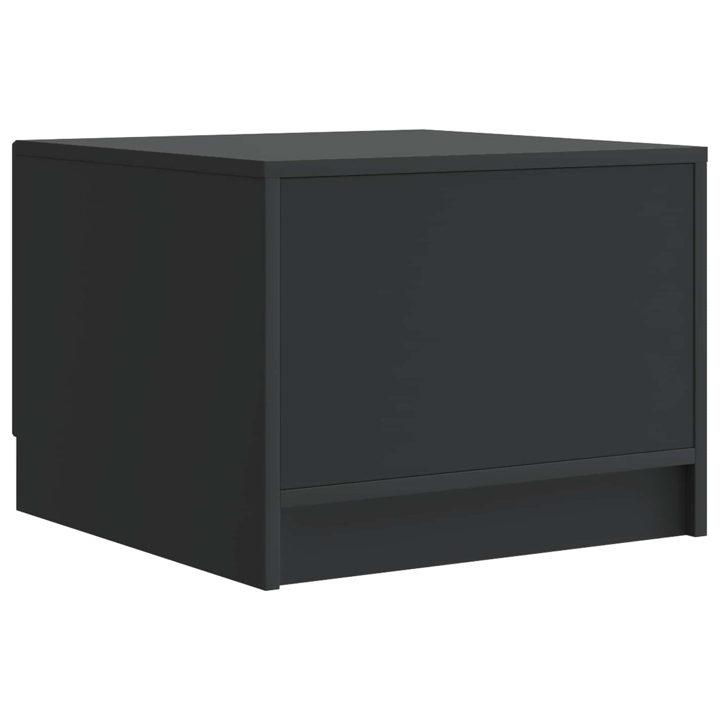 Salontafel met lade Zwart 49 x 50 x 37 cm Bewerkt hout