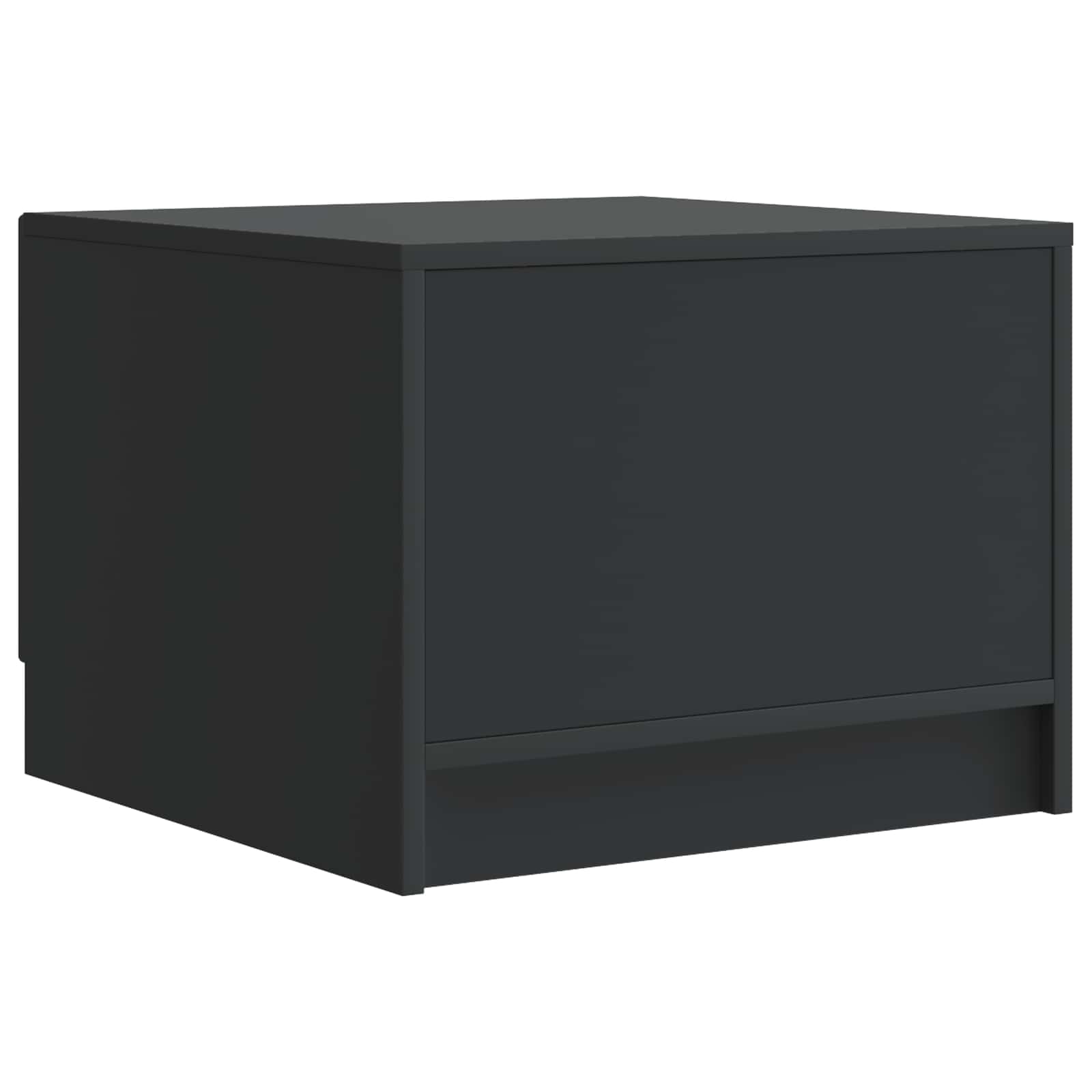 Salontafel met lade Zwart 49 x 50 x 37 cm Bewerkt hout
