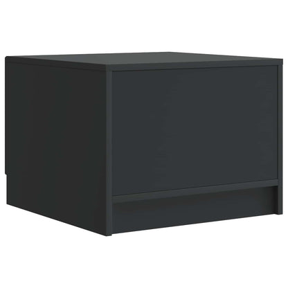 Salontafel met lade Zwart 49 x 50 x 37 cm Bewerkt hout
