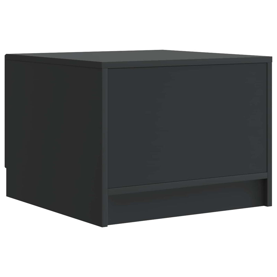 Salontafel met lade Zwart 49 x 50 x 37 cm Bewerkt hout