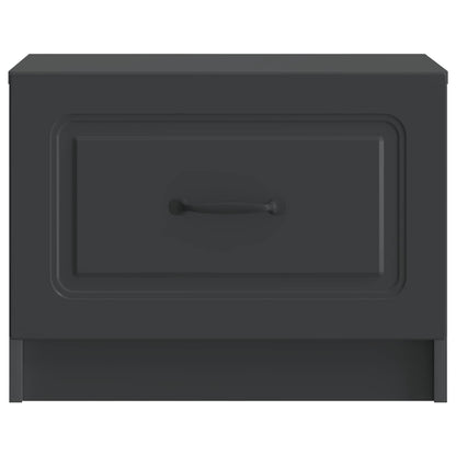 Salontafel met lade Zwart 49 x 50 x 37 cm Bewerkt hout