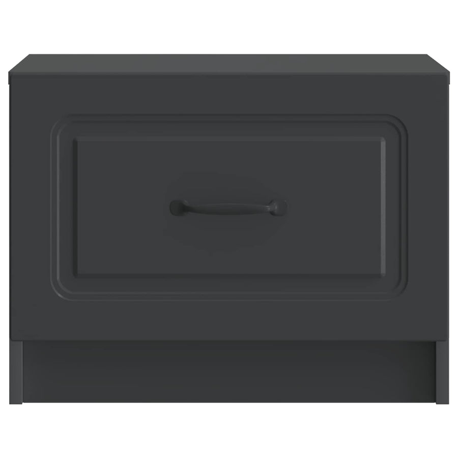 Salontafel met lade Zwart 49 x 50 x 37 cm Bewerkt hout