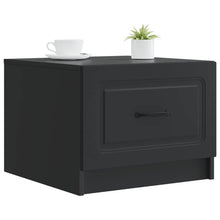 Salontafel met lade Zwart 49 x 50 x 37 cm Bewerkt hout