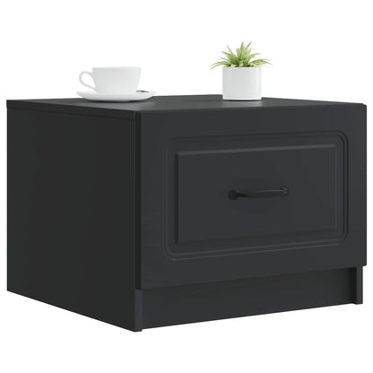 Salontafel met lade Zwart 49 x 50 x 37 cm Bewerkt hout