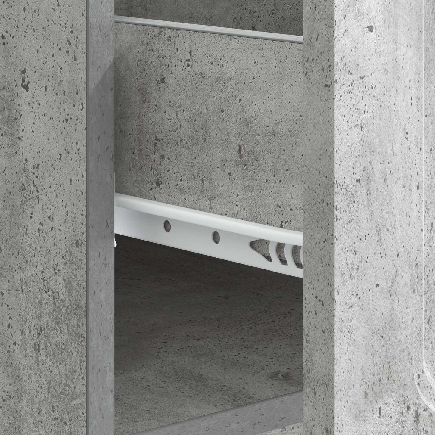 Salontafel met lade Betongrijs 49 x 50 x 37 cm Bewerkt hout