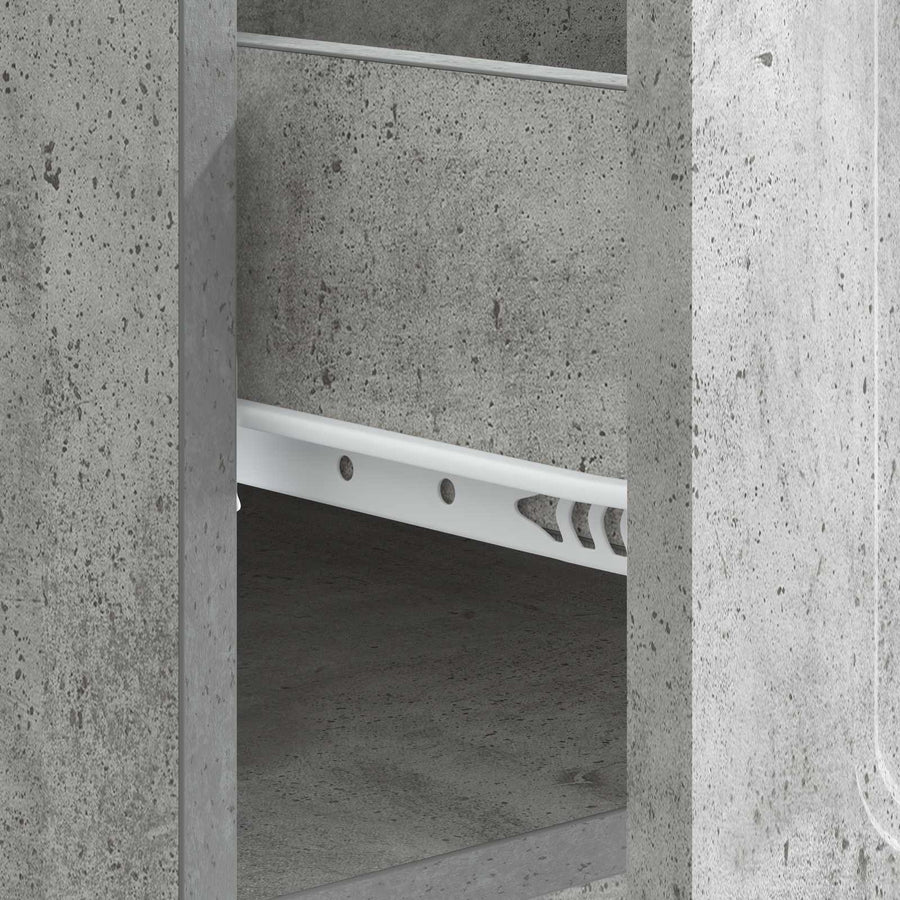 Salontafel met lade Betongrijs 49 x 50 x 37 cm Bewerkt hout