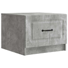 Salontafel met lade 49x50x37 cm betongrijs bewerkt hout