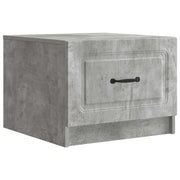 Salontafel met lade 49x50x37 cm betongrijs bewerkt hout