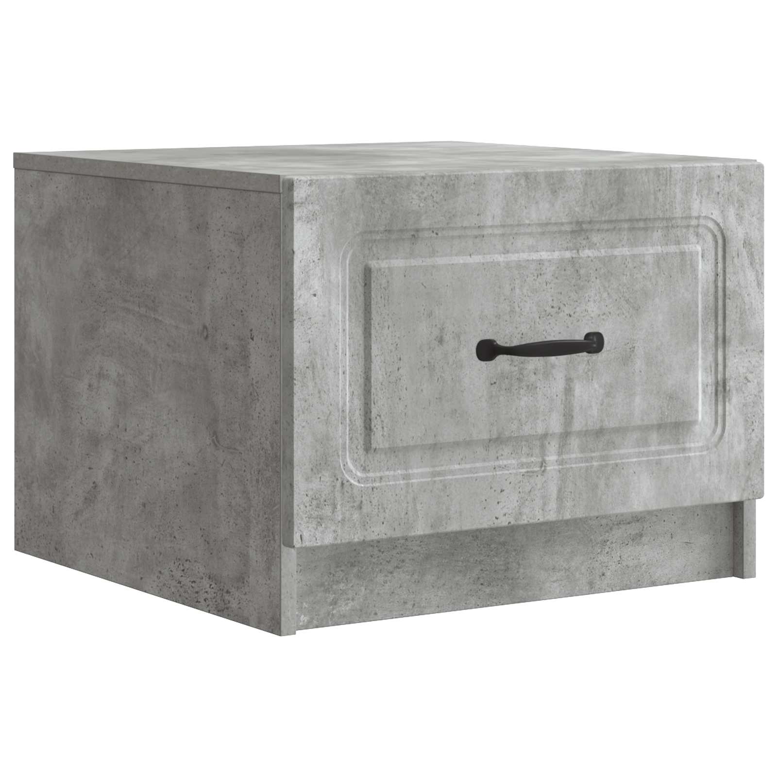 Salontafel met lade Betongrijs 49 x 50 x 37 cm Bewerkt hout