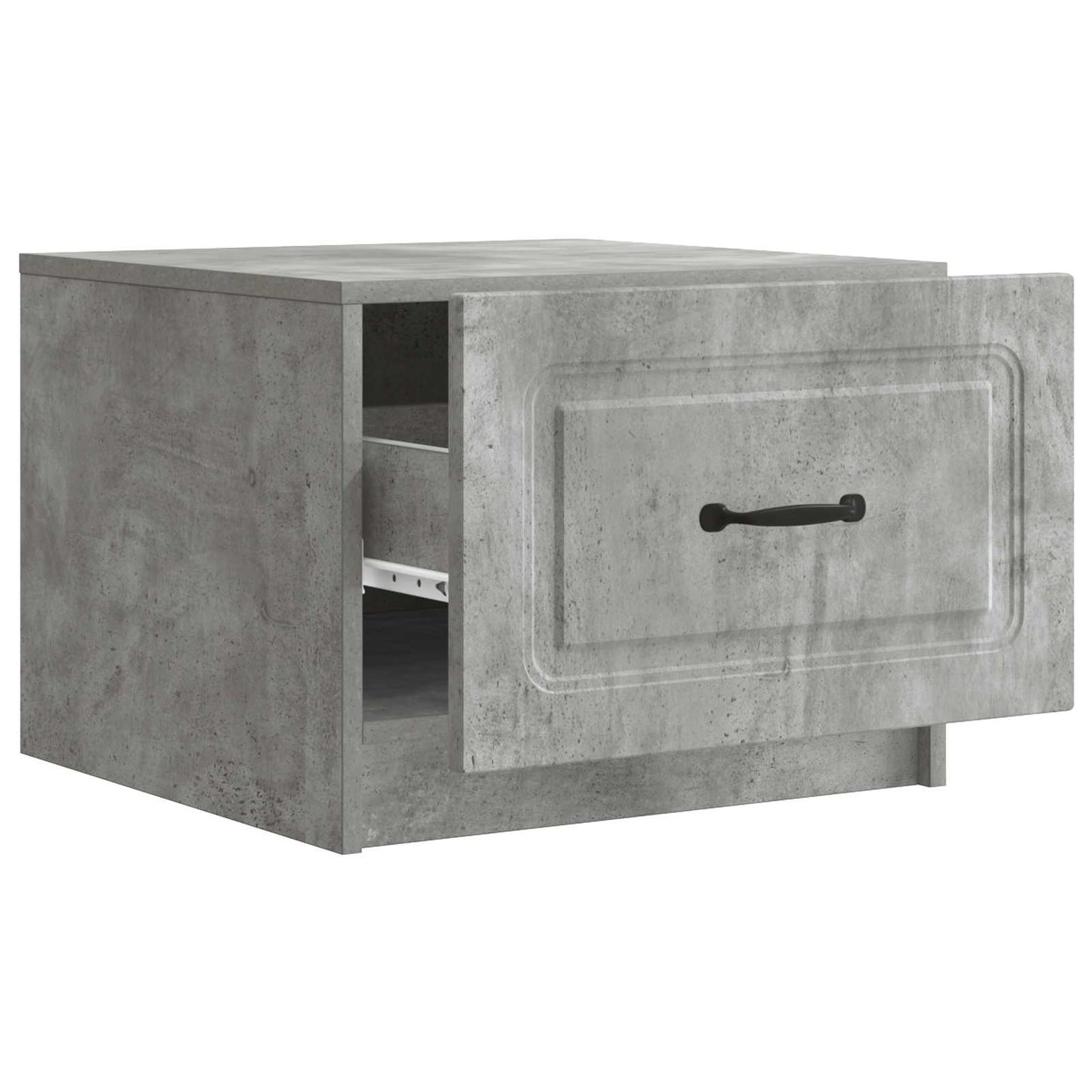 Salontafel met lade Betongrijs 49 x 50 x 37 cm Bewerkt hout