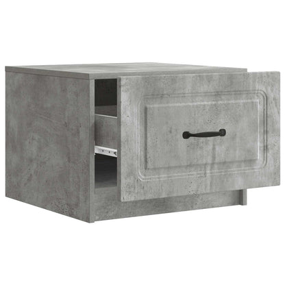 Salontafel met lade Betongrijs 49 x 50 x 37 cm Bewerkt hout