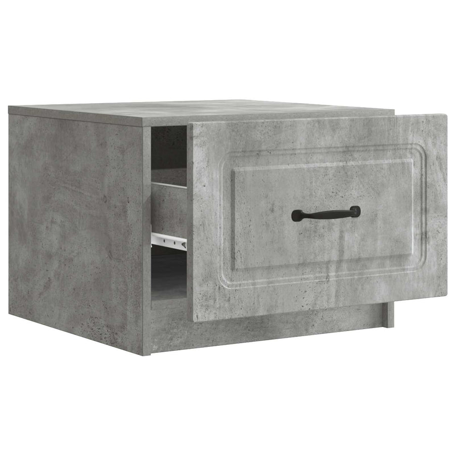 Salontafel met lade Betongrijs 49 x 50 x 37 cm Bewerkt hout