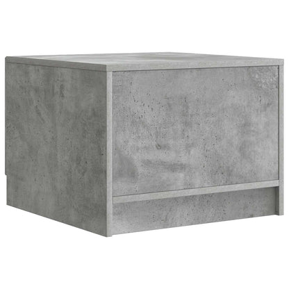 Salontafel met lade Betongrijs 49 x 50 x 37 cm Bewerkt hout