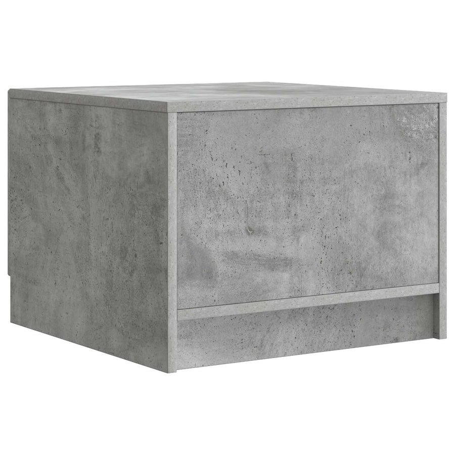 Salontafel met lade Betongrijs 49 x 50 x 37 cm Bewerkt hout