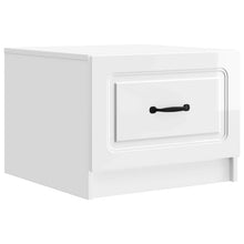 Salontafel met lade Hoogglans Wit 49 x 50 x 37 cm Bewerkt hout