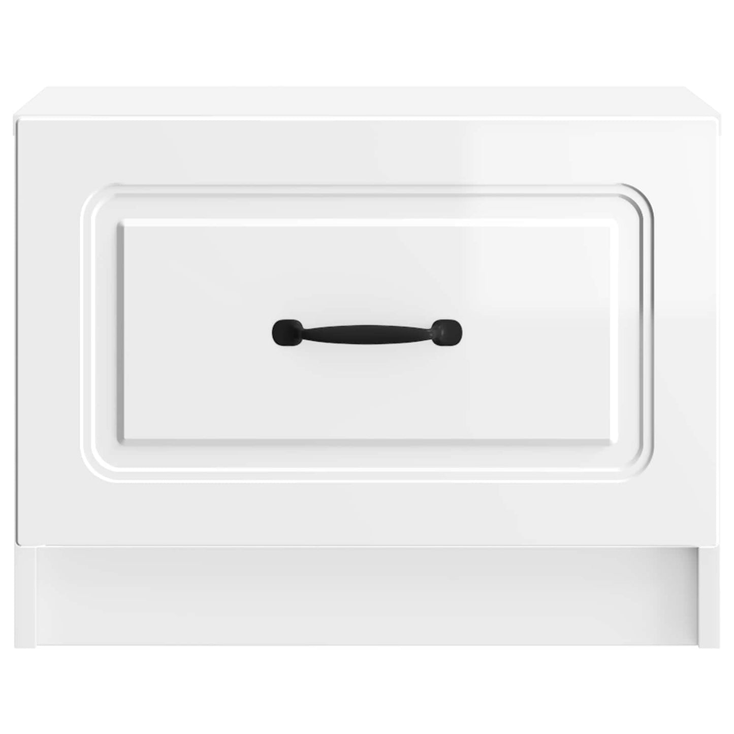 Salontafel met lade Hoogglans Wit 49 x 50 x 37 cm Bewerkt hout