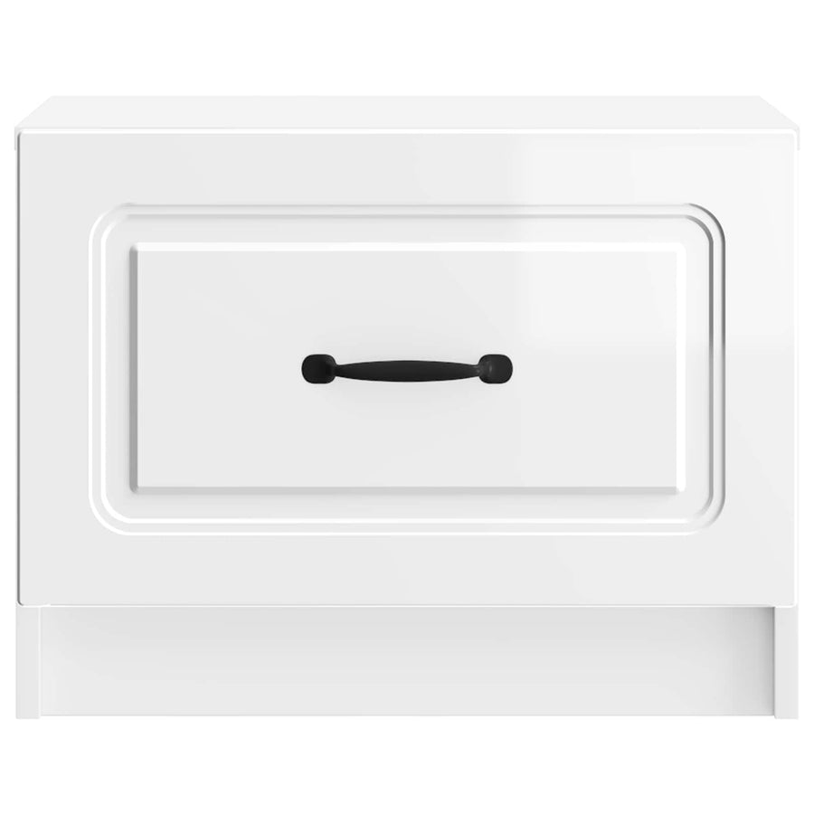 Salontafel met lade Hoogglans Wit 49 x 50 x 37 cm Bewerkt hout