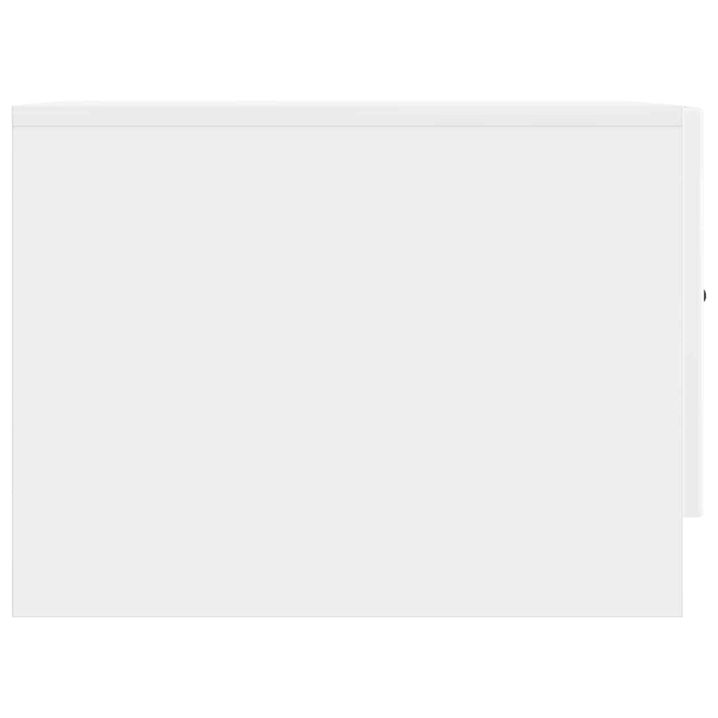 Salontafel met lade Hoogglans Wit 49 x 50 x 37 cm Bewerkt hout