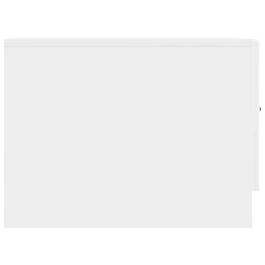 Salontafel met lade Hoogglans Wit 49 x 50 x 37 cm Bewerkt hout