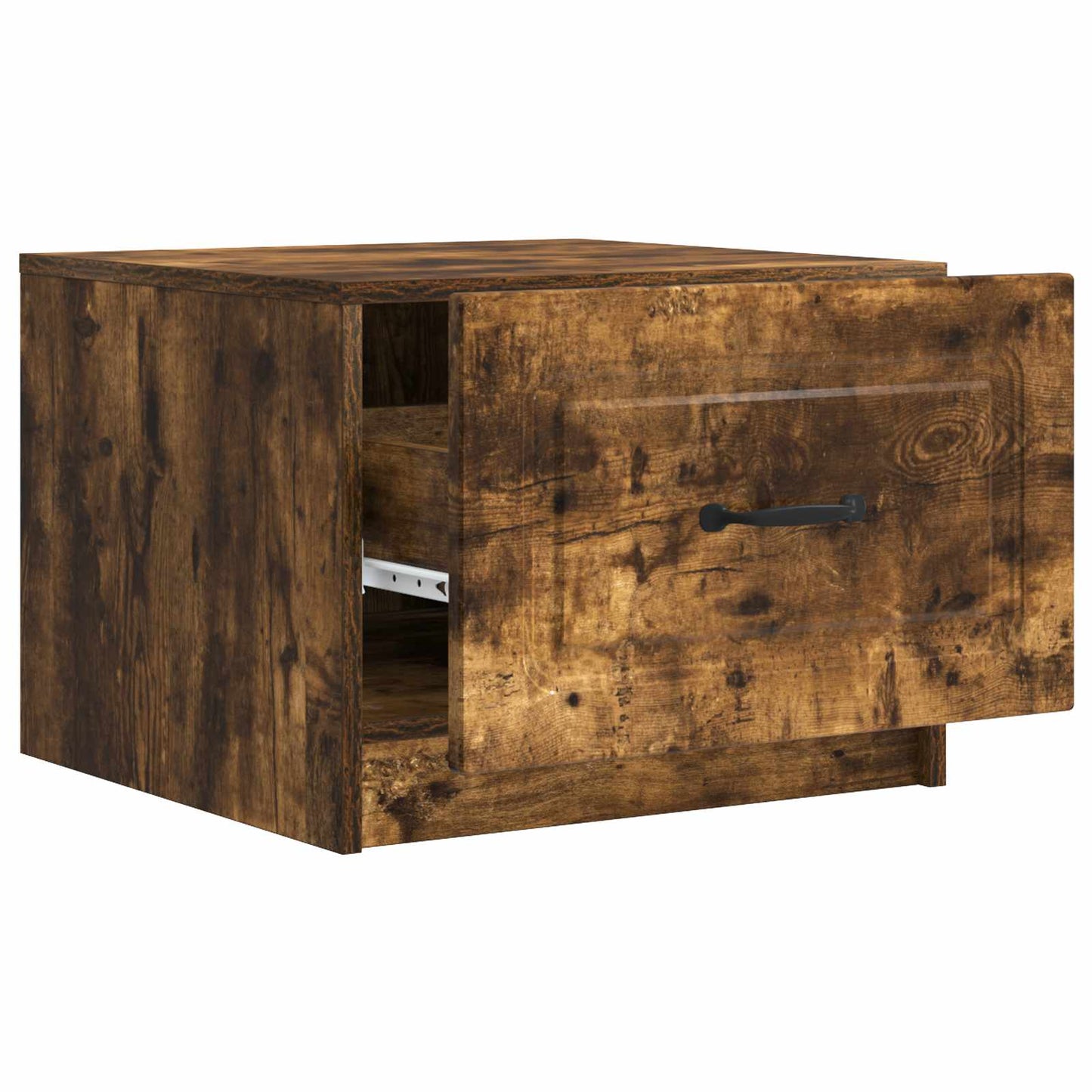 Salontafel met lade Gerookt eiken 49 x 50 x 37 cm Bewerkt hout