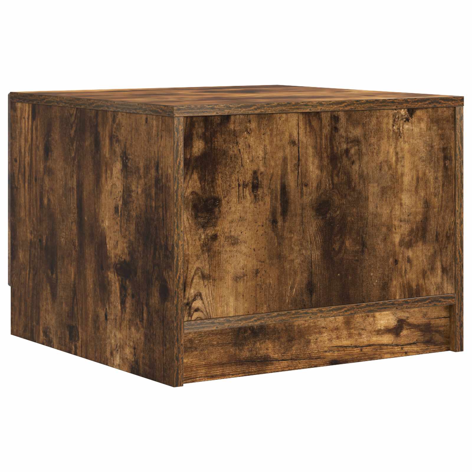 Salontafel met lade Gerookt eiken 49 x 50 x 37 cm Bewerkt hout