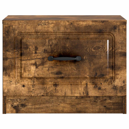 Salontafel met lade Gerookt eiken 49 x 50 x 37 cm Bewerkt hout