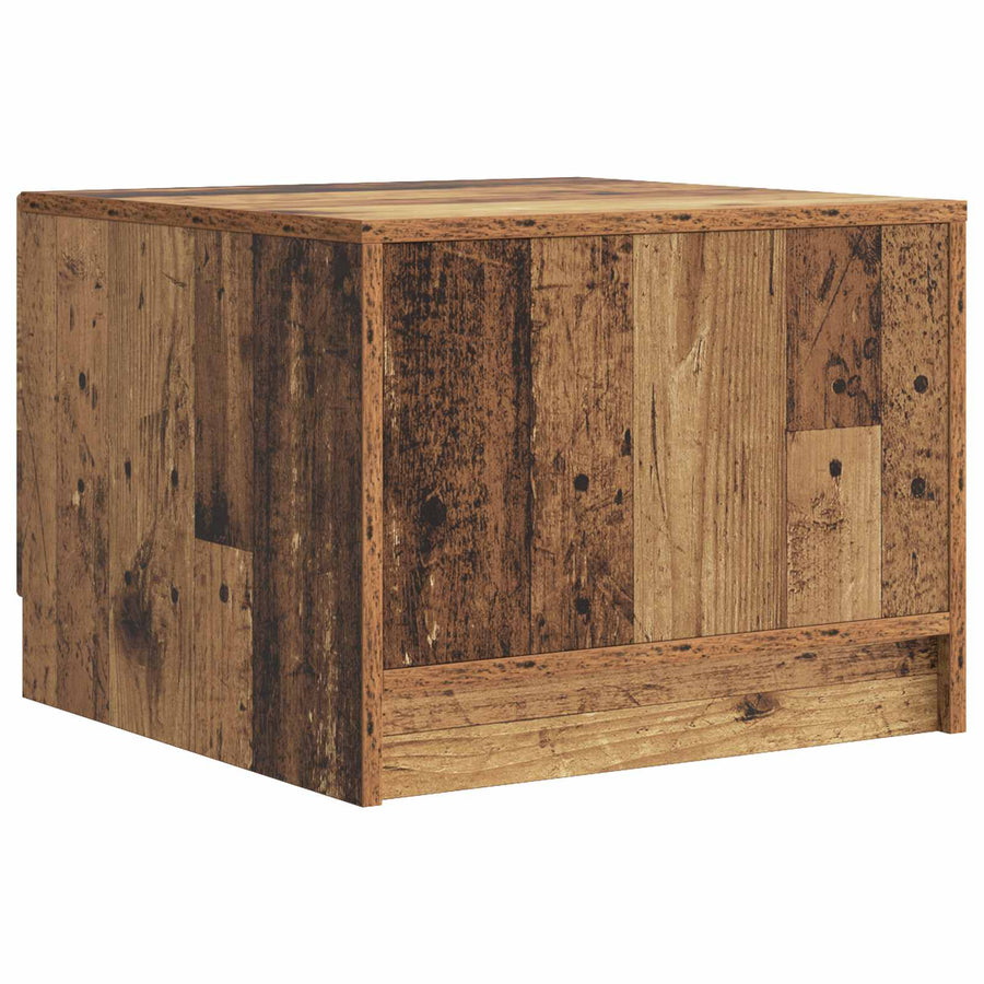 Salontafel met lade Oud hout 49 x 50 x 37 cm Bewerkt hout