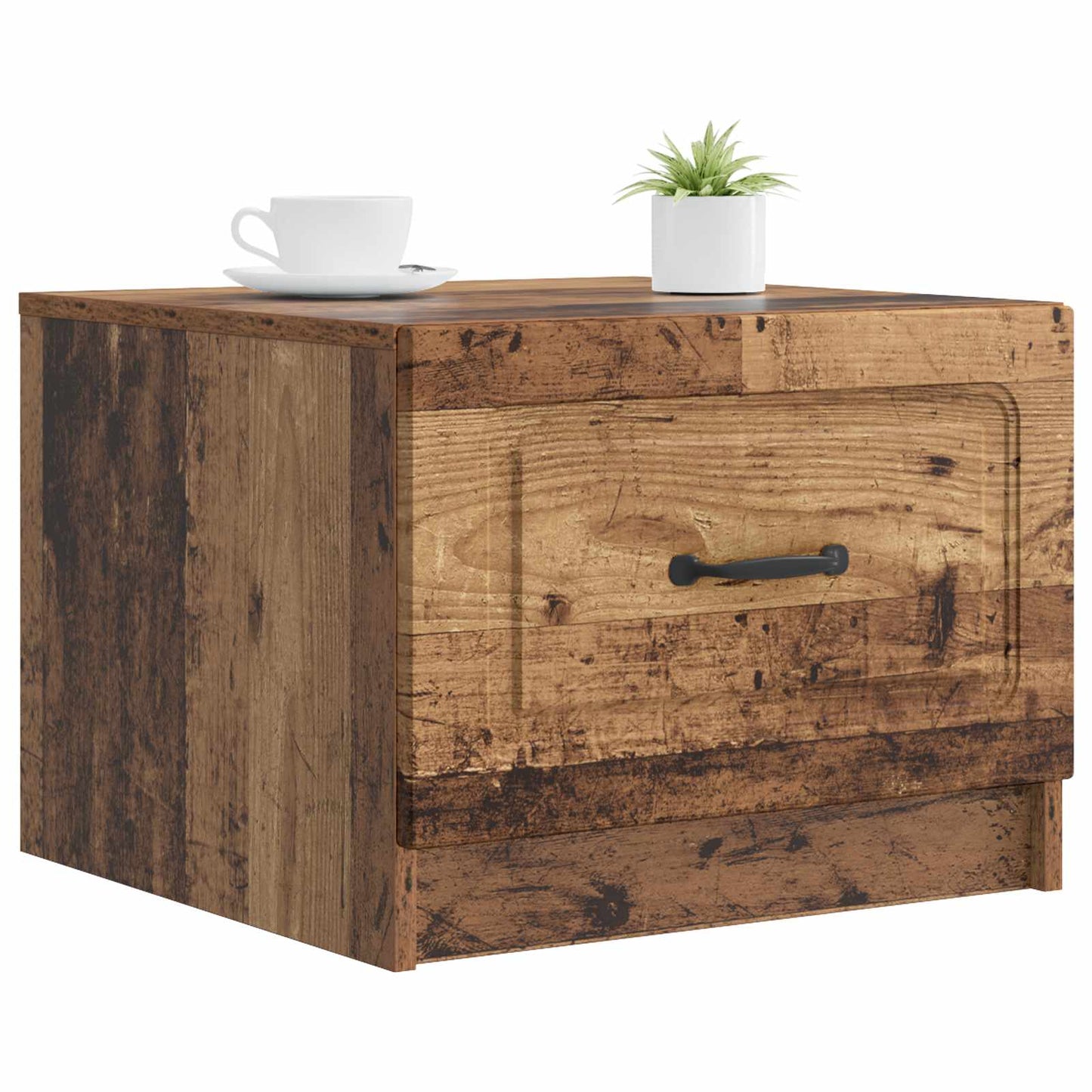 Salontafel met lade Oud hout 49 x 50 x 37 cm Bewerkt hout