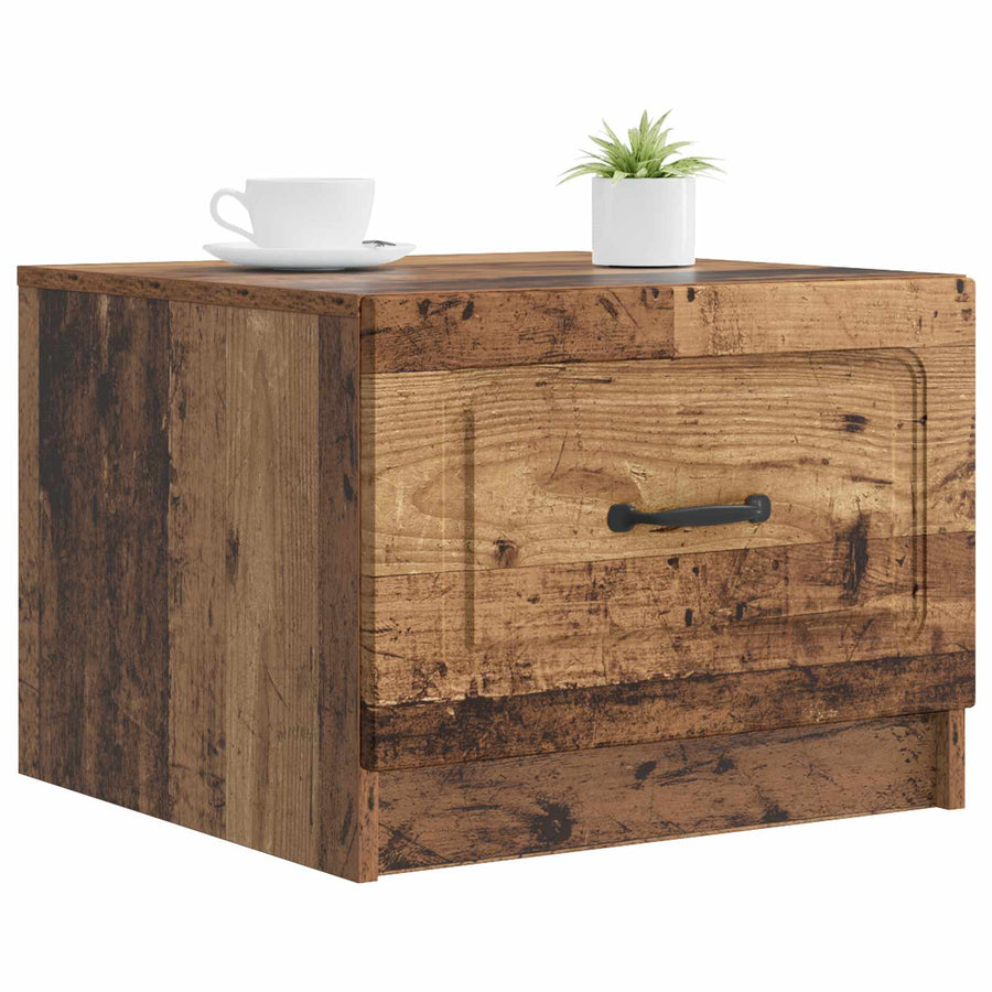 Salontafel met lade Oud hout 49 x 50 x 37 cm Bewerkt hout