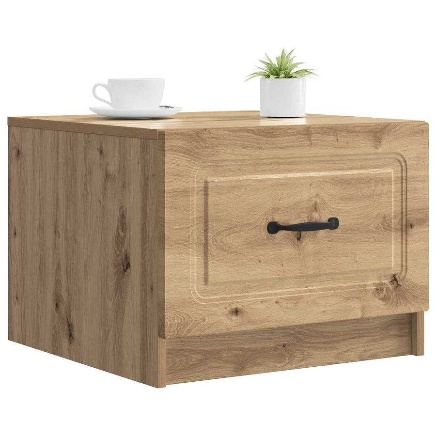 Salontafel Artisanaal eiken 49 x 50 x 37 cm Bewerkt hout
