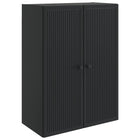 Wandkast 66x34,5x90 cm bewerkt hout zwart