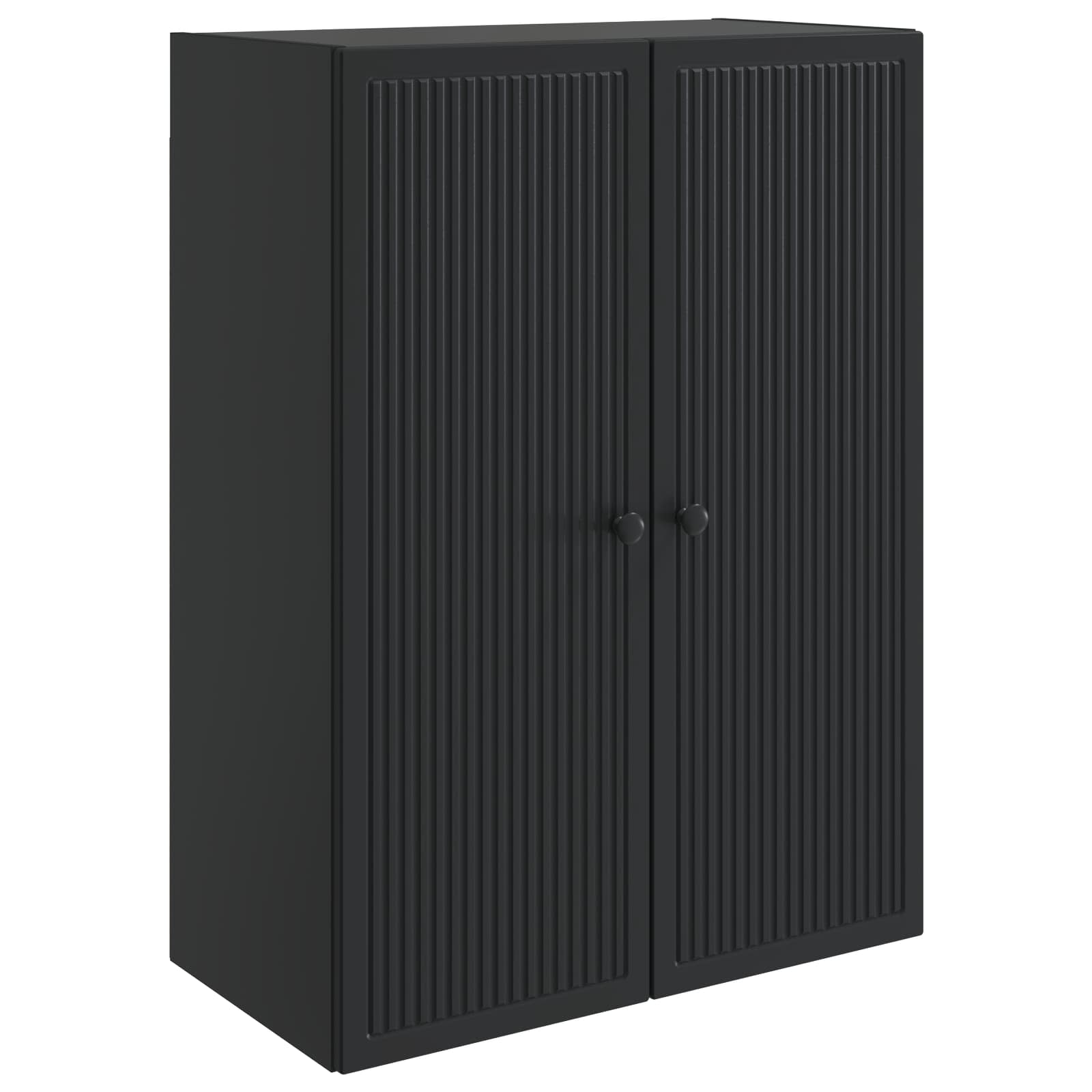 Wandkast Zwart 66 x 34,5 x 90 cm Bewerkt hout