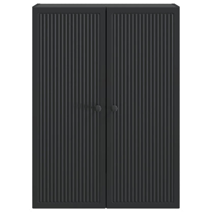 Wandkast Zwart 66 x 34,5 x 90 cm Bewerkt hout