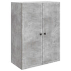 Wandkast 66x34.5x90 cm betongrijs bewerkt hout