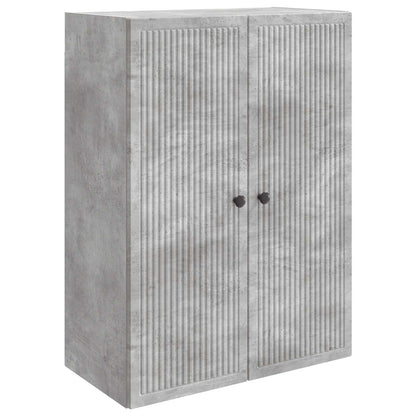 Wandkast Betongrijs 66 x 34,5 x 90 cm Bewerkt hout