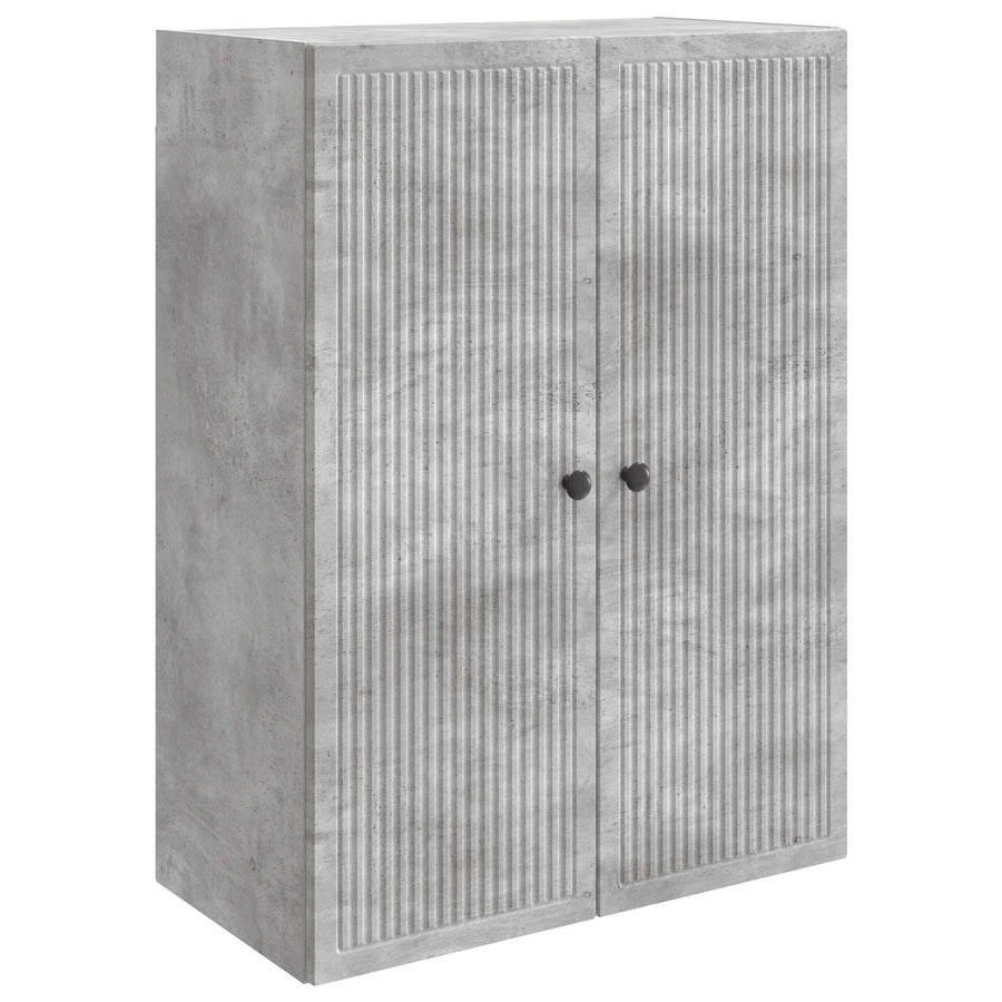 Wandkast Betongrijs 66 x 34,5 x 90 cm Bewerkt hout
