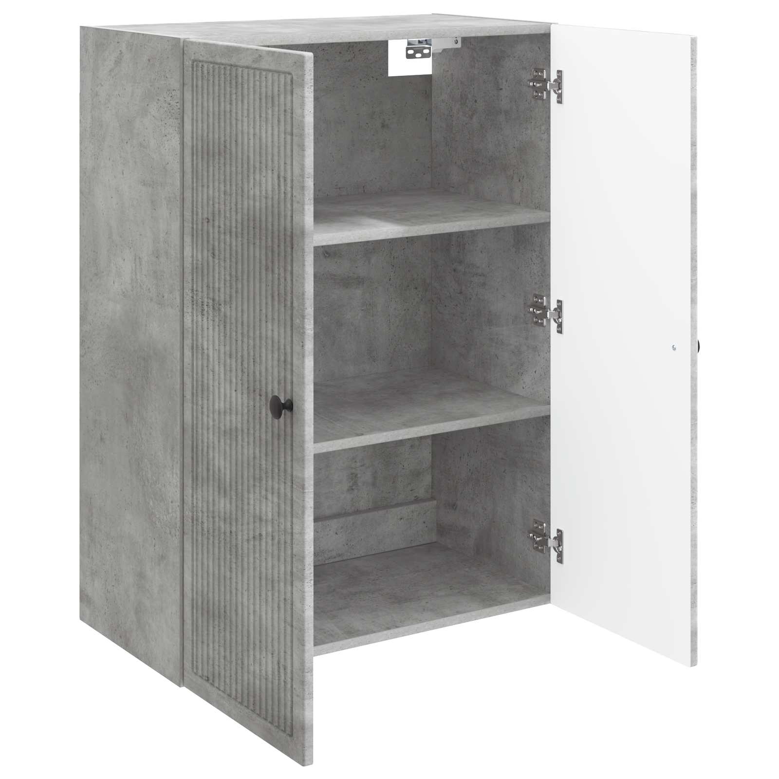 Wandkast Betongrijs 66 x 34,5 x 90 cm Bewerkt hout