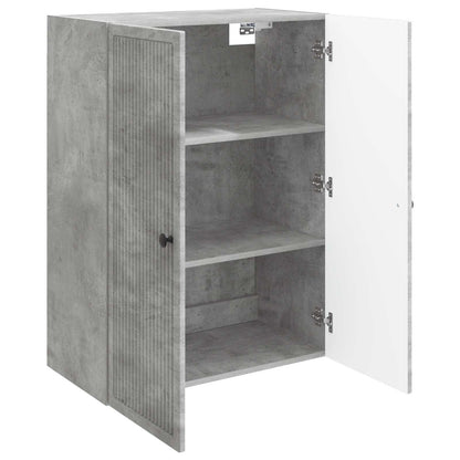 Wandkast Betongrijs 66 x 34,5 x 90 cm Bewerkt hout