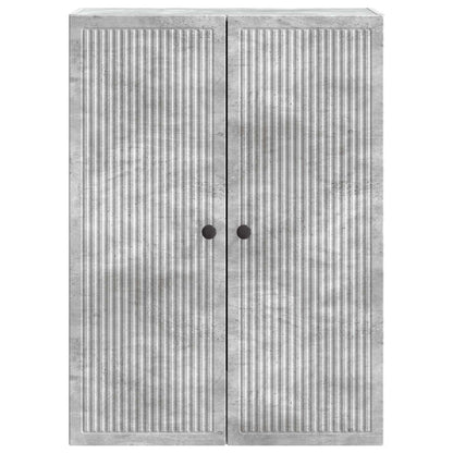 Wandkast Betongrijs 66 x 34,5 x 90 cm Bewerkt hout