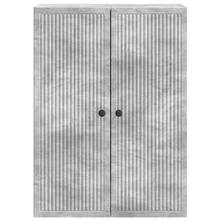Wandkast Betongrijs 66 x 34,5 x 90 cm Bewerkt hout