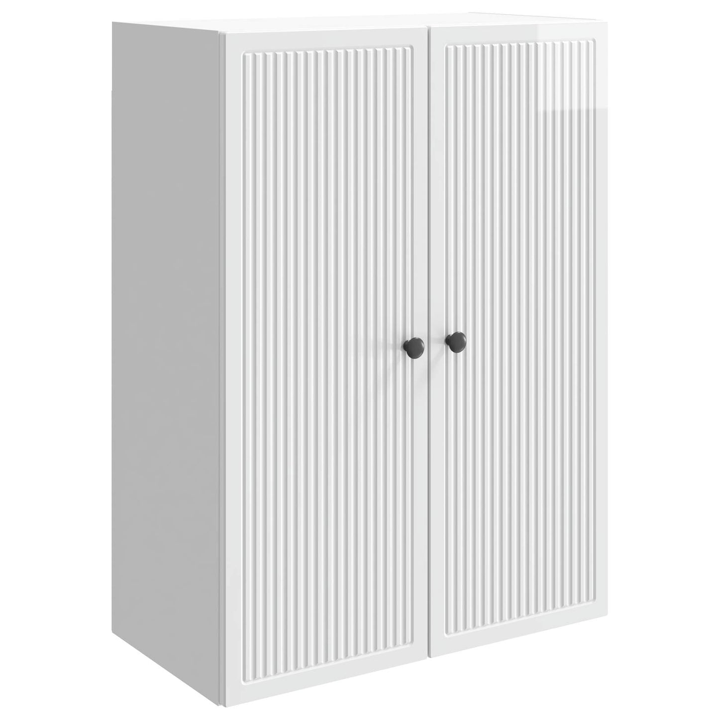 Wandkast Hoogglans Wit 66 x 34,5 x 90 cm Bewerkt hout