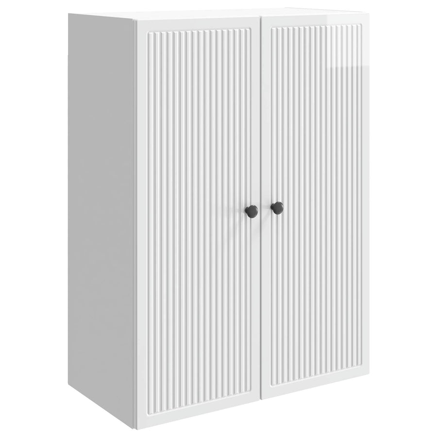 Wandkast Hoogglans Wit 66 x 34,5 x 90 cm Bewerkt hout