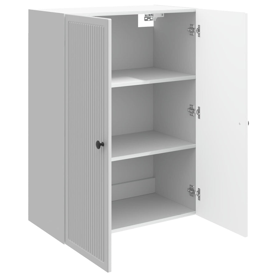 Wandkast Hoogglans Wit 66 x 34,5 x 90 cm Bewerkt hout