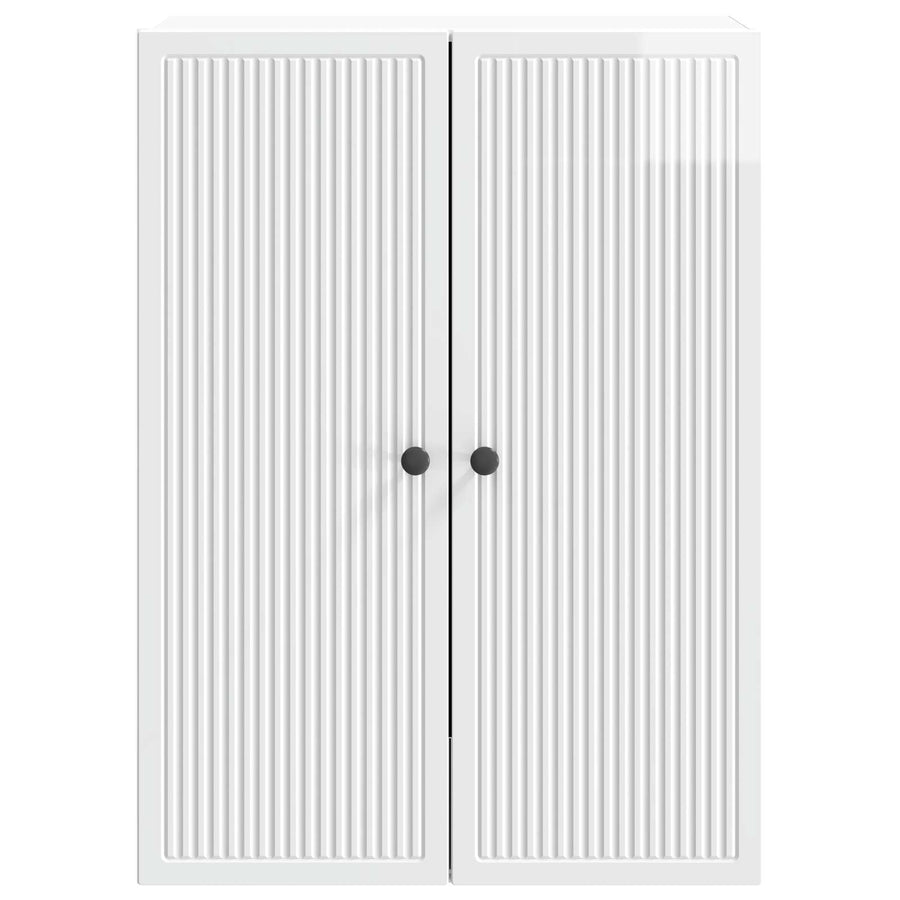 Wandkast Hoogglans Wit 66 x 34,5 x 90 cm Bewerkt hout